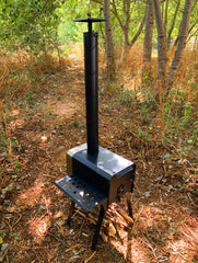 Outdoor Stove in Forest Setting