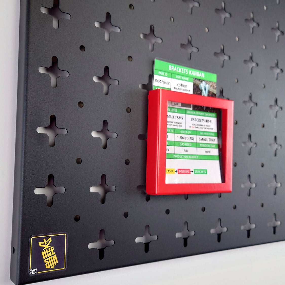 Nukeson Tool Wall - A6 Kanban Card Slot Attachment - Indoor Outdoors