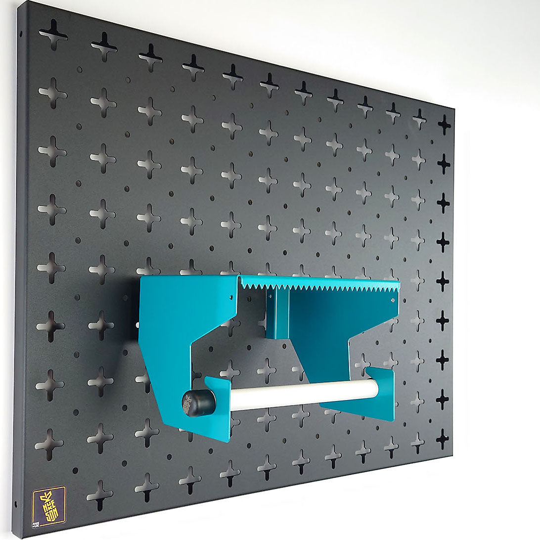 Nukeson Tool Wall - Tear-Away Blue Roll Holder with Shelf Attachment