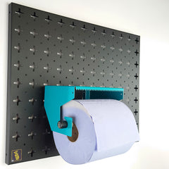 Nukeson Tool Wall - Tear-Away Blue Roll Holder with Shelf Attachment - Indoor Outdoors