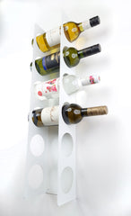 Wall Mount Wine Rack - 6 Bottle Capacity - White