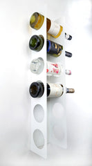 Wall Mount Wine Rack - 6 Bottle Capacity - White