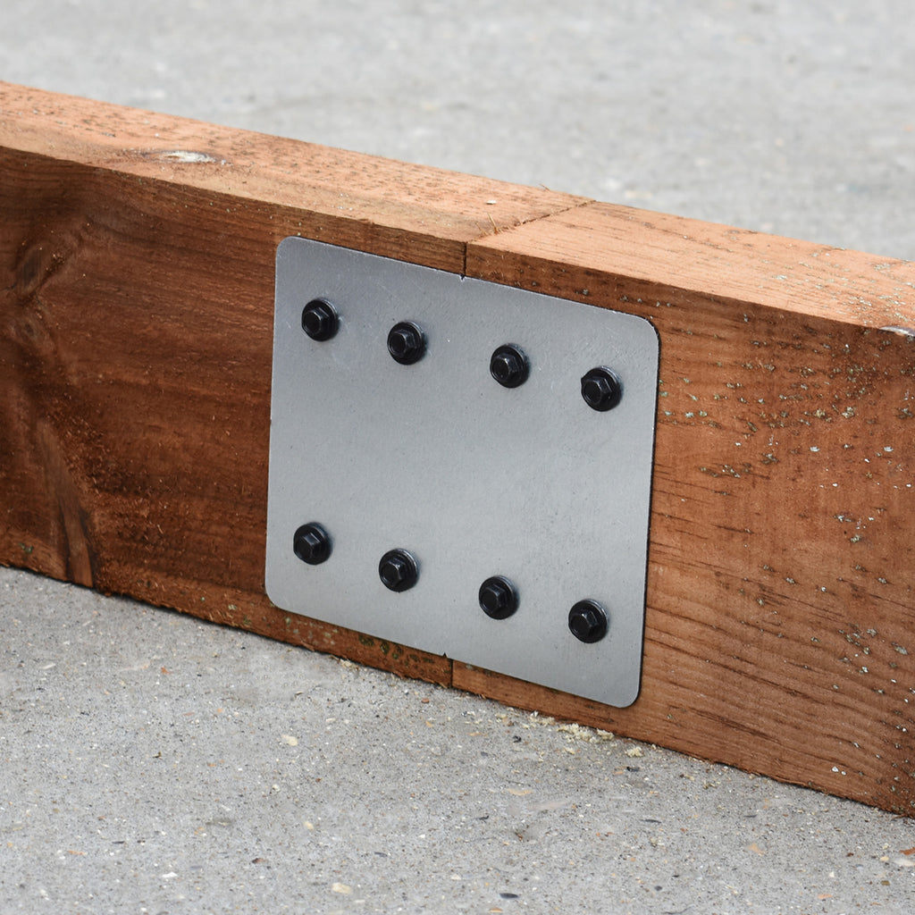 Railway Sleeper Bracket 1Tier Straight Joins Galvanised Steel