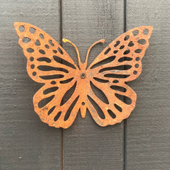 Bellamy Wall Mount Rustic Steel Butterfly Ornament