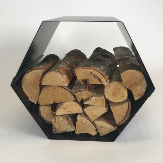 Volcann™ Hexagon Firewood Log Store - Indoor Outdoors