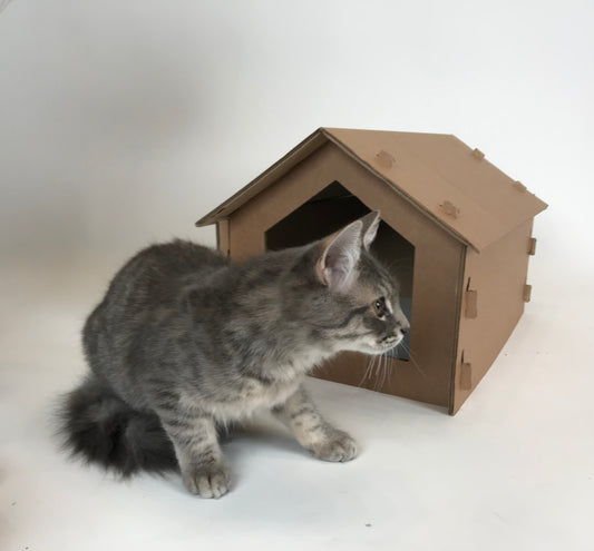 Jake's Farm Yard Cardboard Cat Hide and Seek House