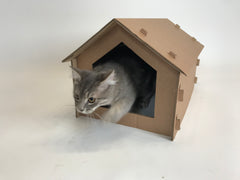 Jake's Farm Yard Cardboard Cat Hide and Seek House - Indoor Outdoors