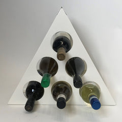 Pyramid Wine Rack with 6 Bottles of Wine