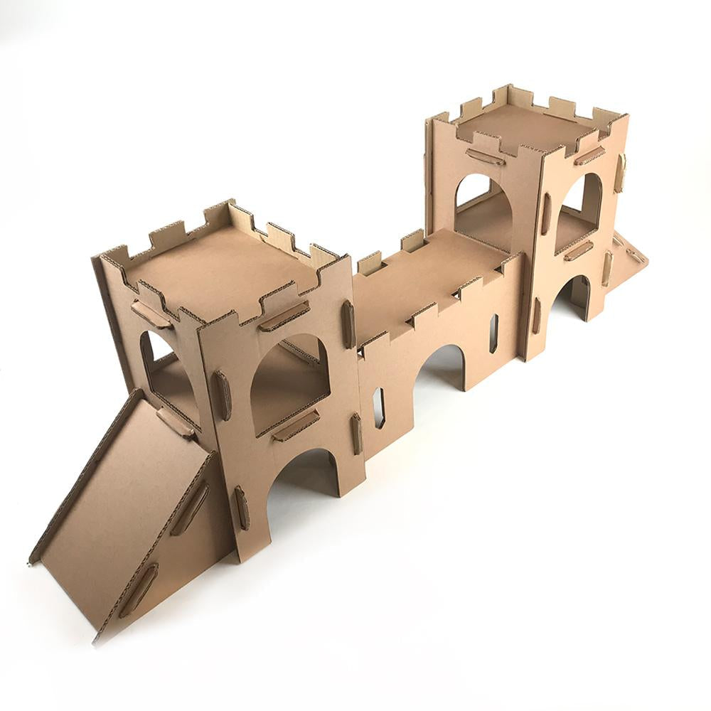 Jakes Farm Yard Cardboard Castle For Small Animals | Indoor Outdoors