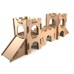 Jakes Farm Yard Cardboard Castle For Small Animals - Indoor Outdoors