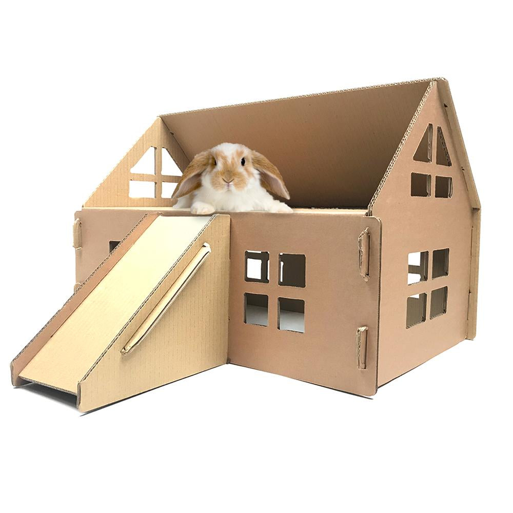 Jakes Farm Yard Cardboard Small Animal House | Indoor Outdoors