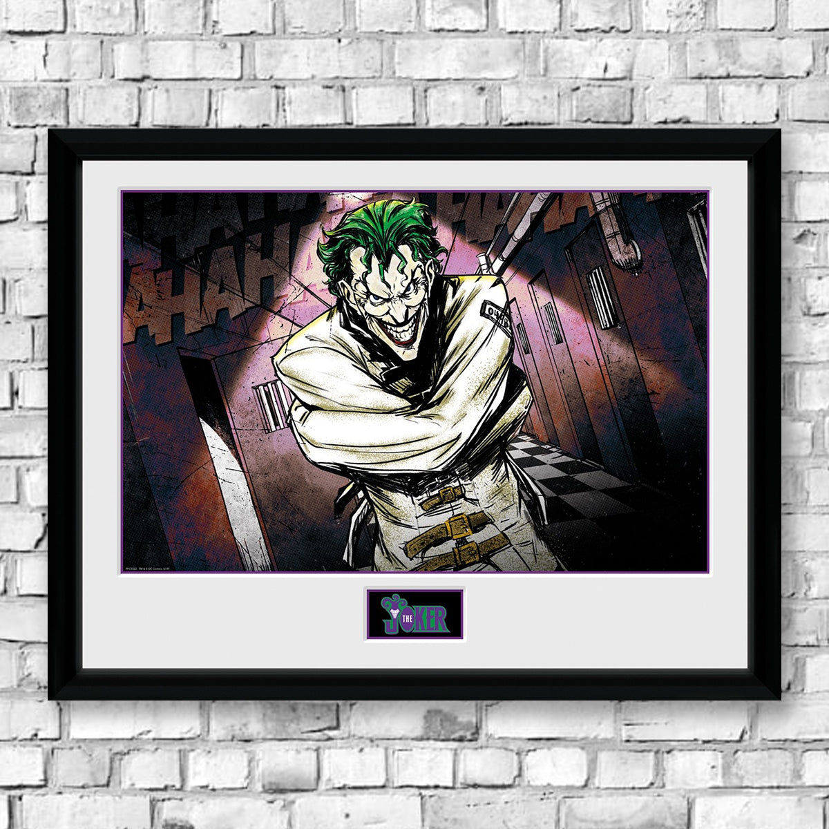 DC Icons Joker Arkham Asylum Framed Collectors Print