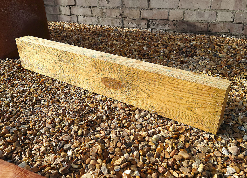Treated Railway Sleepers Green Treated 980x150x75mm
