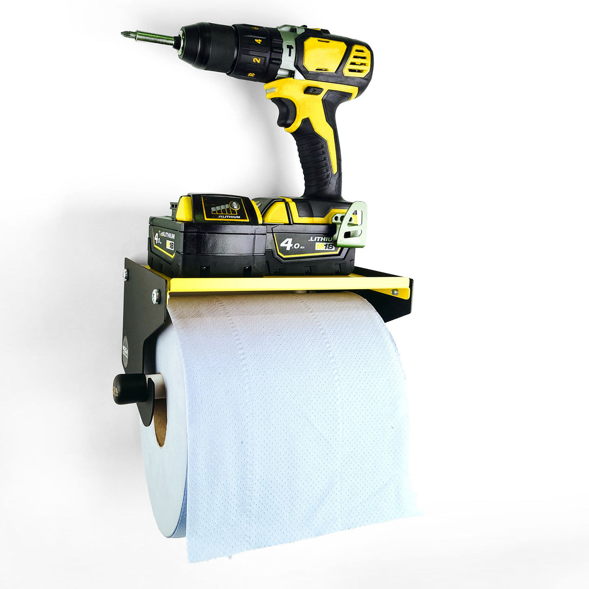 MegaMaxx UK™ Blue Roll Holder & Dispenser with Shelf - Indoor Outdoors