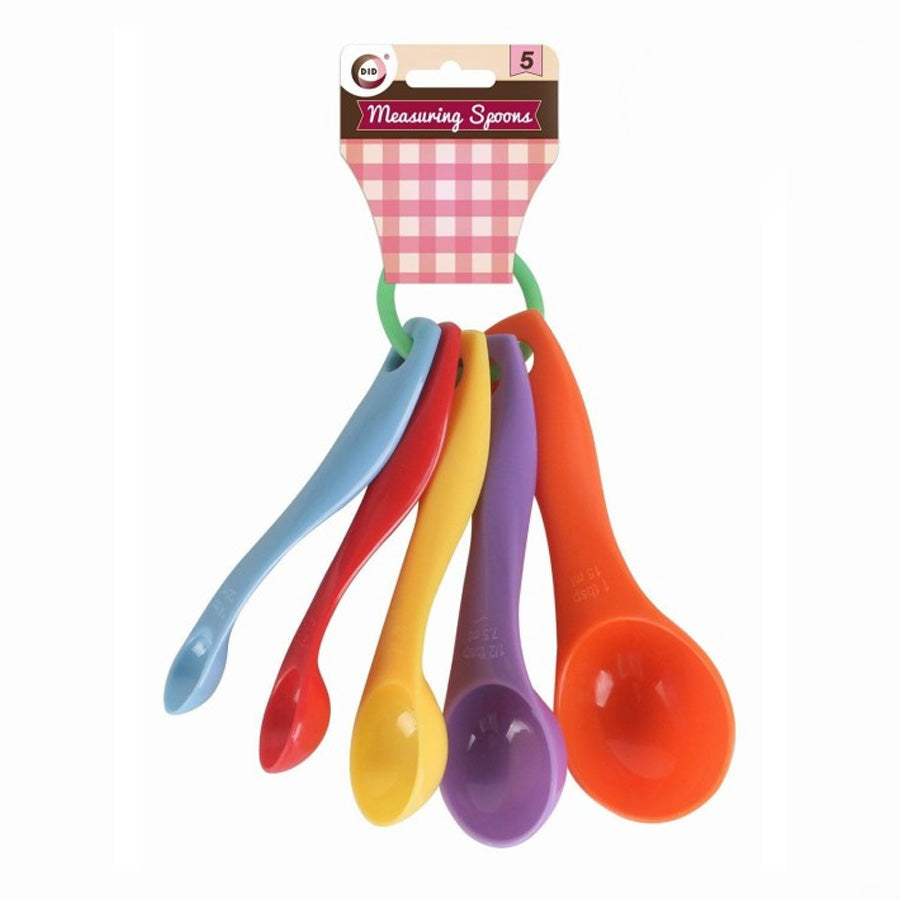 Set of 5 Measuring Spoons with Colour Coded Sizing - Faker Baker