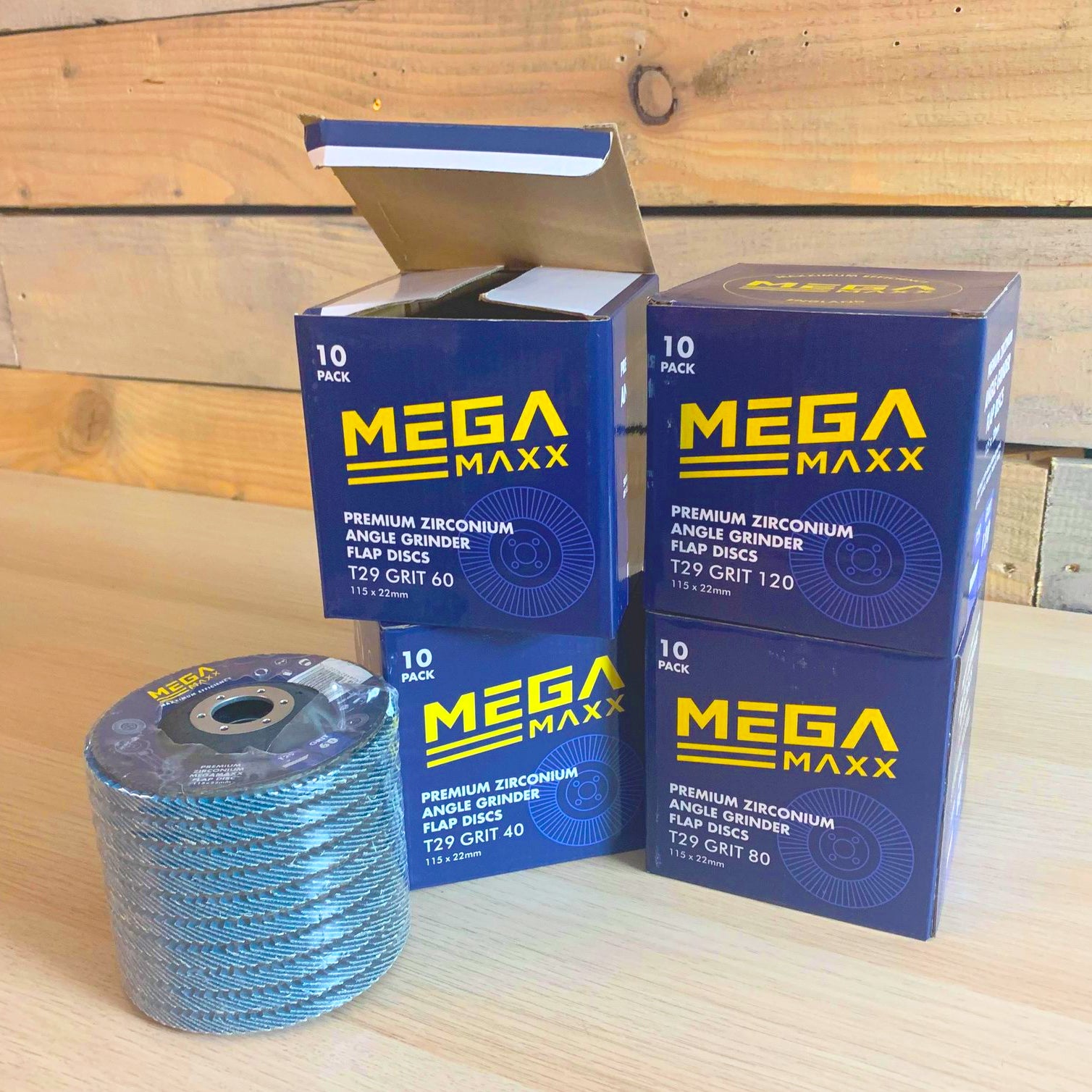 MegaMaxx UK™ Angle Grinder Sanding Flap Discs | Indoor Outdoors