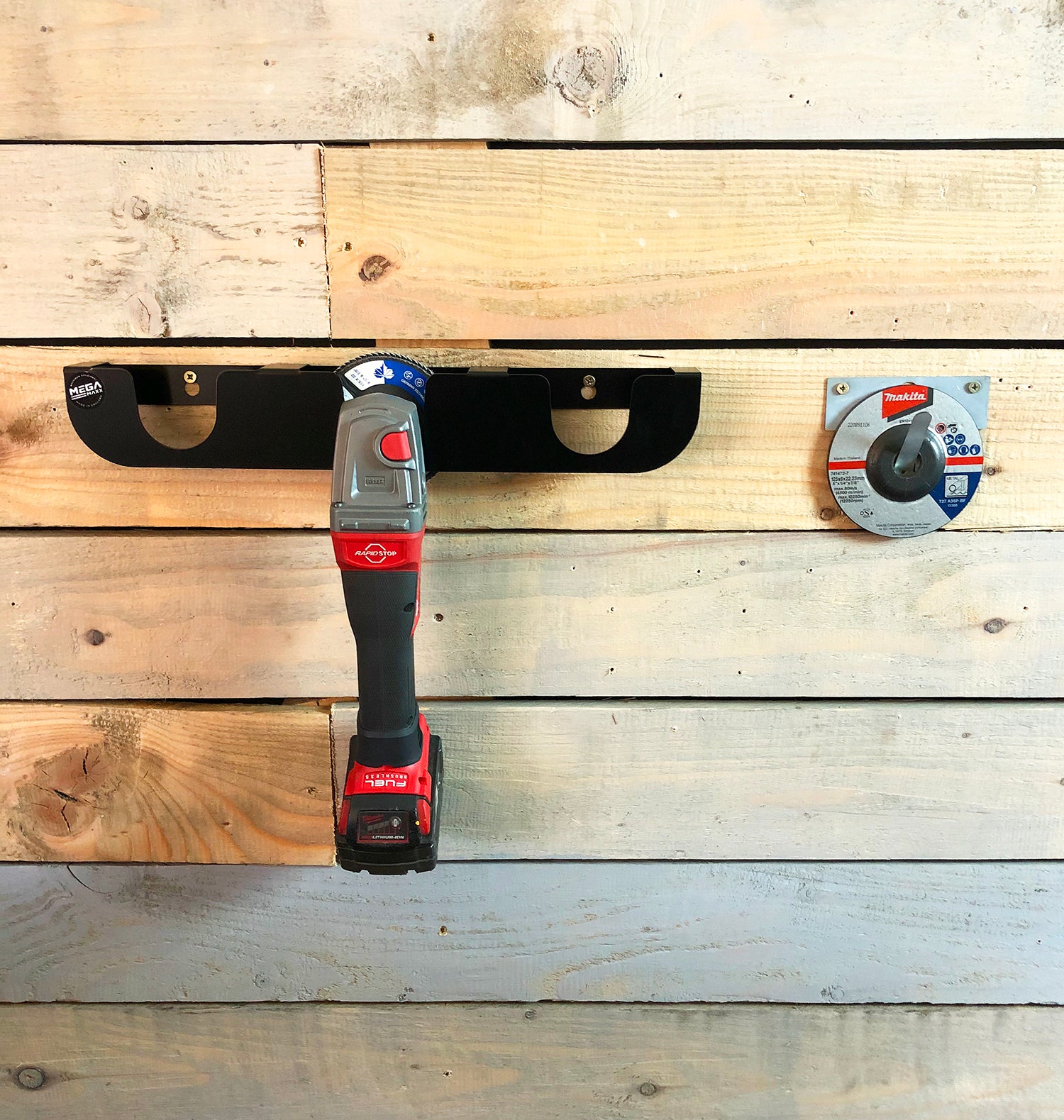 MegaMaxx UK™ Angle Grinder Wall Bracket Tool Holder  - Indoor  Outdoors