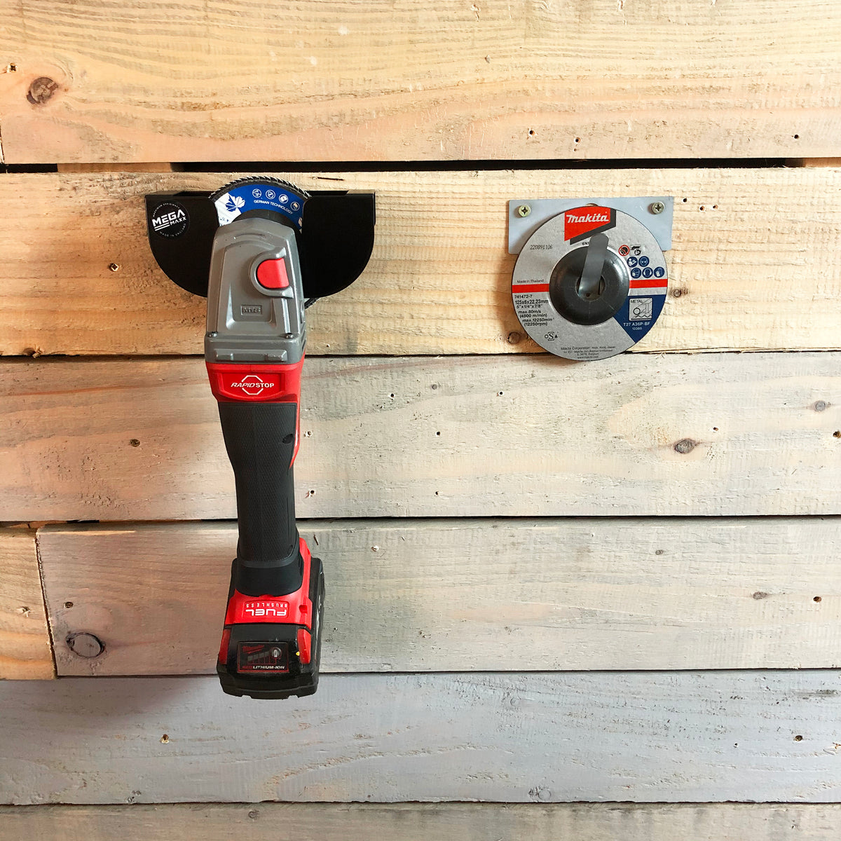 MegaMaxx UK™ Angle Grinder Wall Bracket Tool Holder  - Indoor  Outdoors