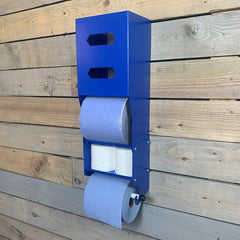 MegaMaxx UK™ Blue Roll & Paper Towel Holder Dispenser | Indoor Outdoor
