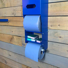 MegaMaxx UK™ Blue Roll & Paper Towel Holder Dispenser - Indoor Outdoor