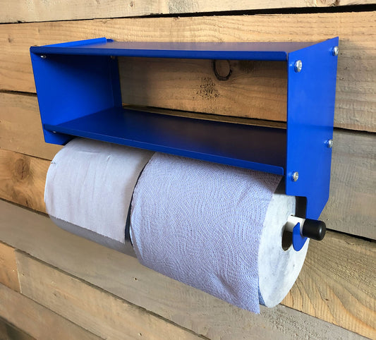 MegaMaxx UK™ Dual Blue Roll & Paper Towel Holder | Indoor Outdoors