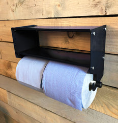 MegaMaxx UK™ Dual Blue Roll & Paper Towel Holder | Indoor Outdoors