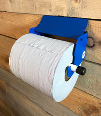 MegaMaxx UK™ Industrial Blue Roll & Paper Towel Holder with Stop Brake | Indoor Outdoors