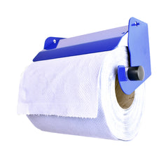 MegaMaxx UK™ Industrial Blue Roll & Paper Towel Holder with Stop Brake - Indoor Outdoors