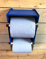 MegaMaxx UK™ Dual Blue Roll & Paper Towel Dispenser - Indoor Outdoors