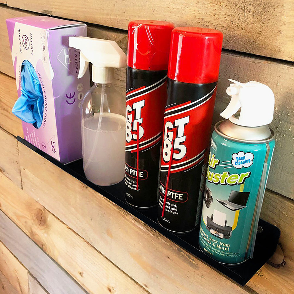 MegaMaxx UK™ Wall Mounted Spray Can & Aerosol Shelf | Indoor Outdoors