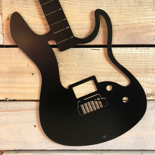 Minimalist Electric Guitar Stratocaster Wall Art | Indoor Outdoors