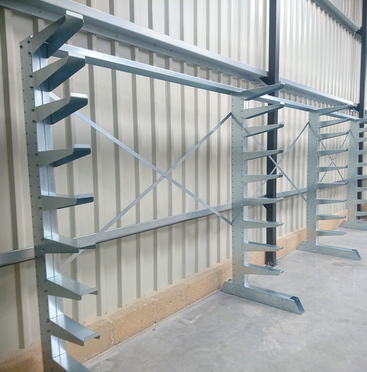 Nukeson Industrial Cantilever Racking, Shelving & Tube Storage (4 Sizes Available) - Indoor Outdoors