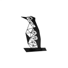 Okunai Geometric Free Standing Metal Penguin Ornament | Indoor Outdoor