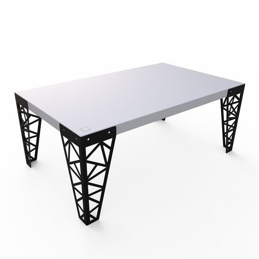 Okunaii "Kohiburu" Geometric Steel Coffee Table - Indoor Outdoors
