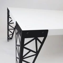 Okunaii "Kohiburu" Geometric Steel Coffee Table - Indoor Outdoors