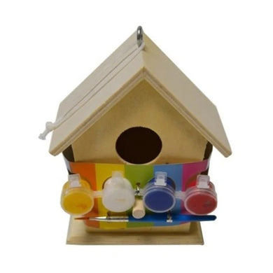 Kids Mini Paint Your Own Wooden Bird House - Indoor Outdoors