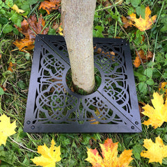 Square-Base Patterned Tree Grille - Indoor Outdoors