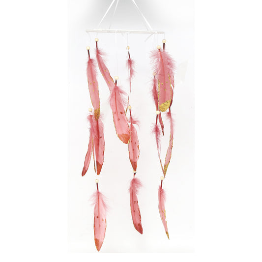 Hanging Feathered Dreamcatcher Mobile (2 Colours Available) - Indoor Outdoors