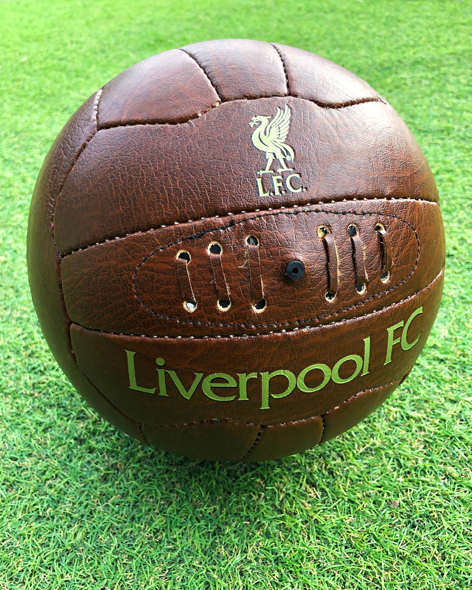 Liverpool FC Retro Faux Leather Football - Indoor Outdoors