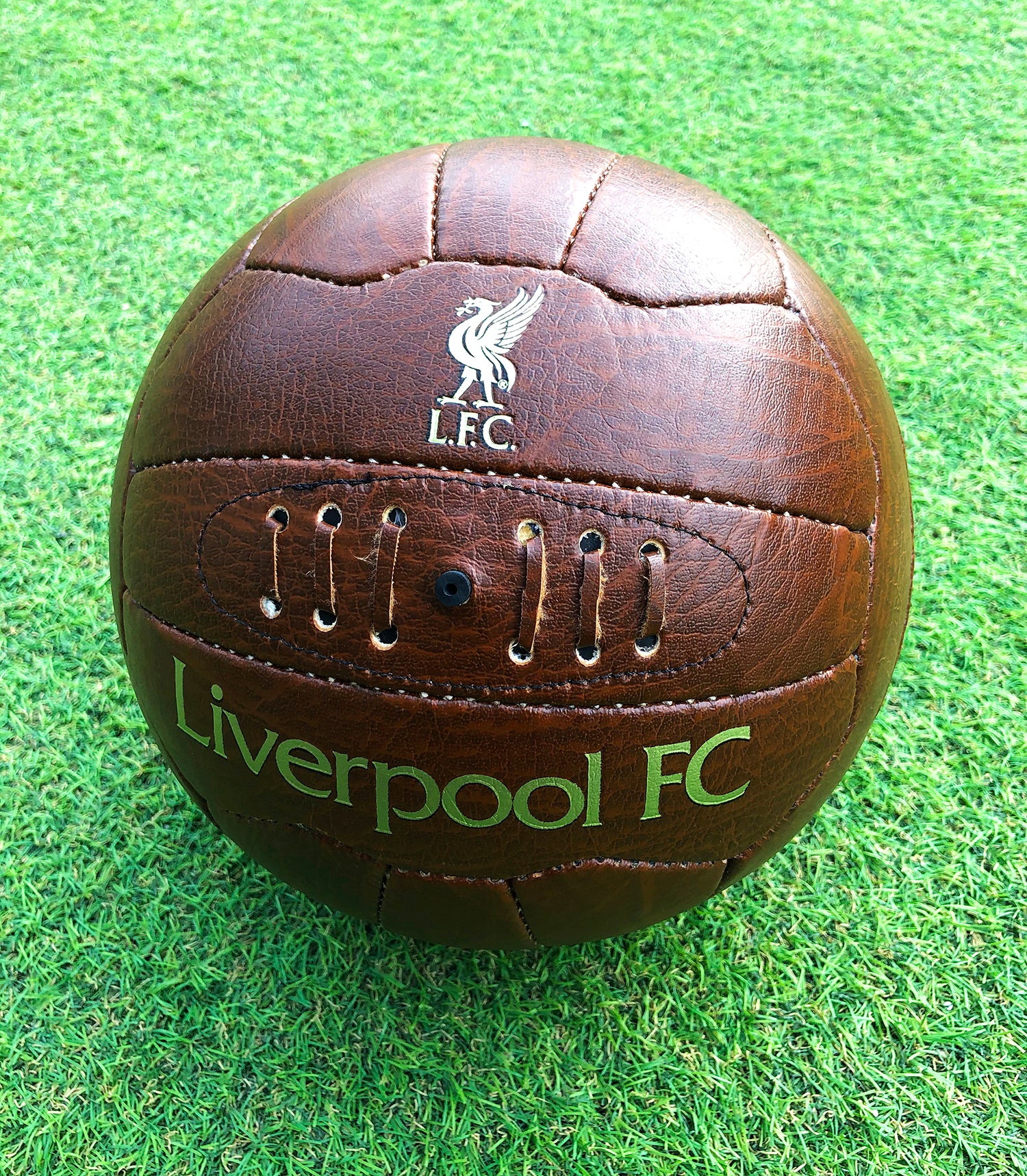 Liverpool FC Retro Faux Leather Football - Indoor Outdoors