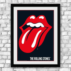 Rolling Stones Tongue Logo Framed Collectors Print - Indoor Outdoors