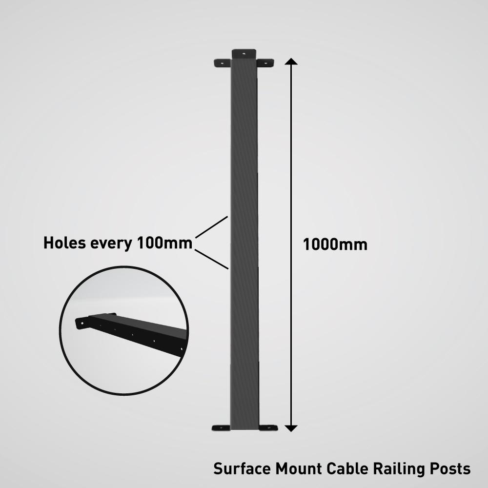 Surface Mount Cable Railing Posts | Easy Cable Deck Railing