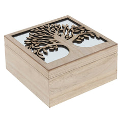 Tree of Life Square Mirrored Memory Box - Indoor Outdoors