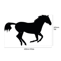 Dimensions of Wall Mount Metal Horse Wall Art