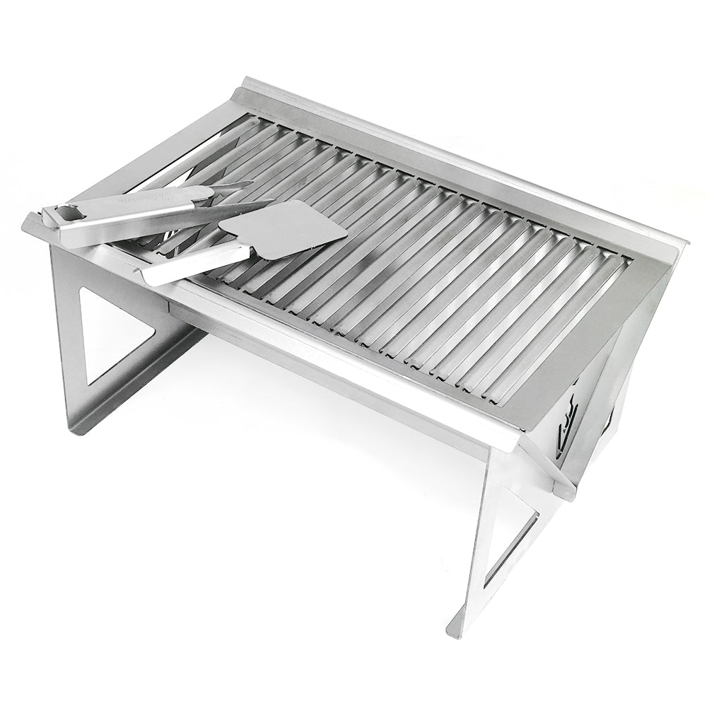 Volcann™ Flat-Pack Portable BBQ with Full Grill Top