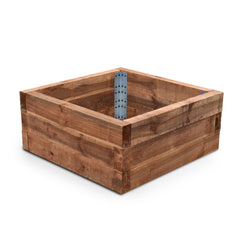 3-Tier Planter made with Railway Sleepers on a white background.
