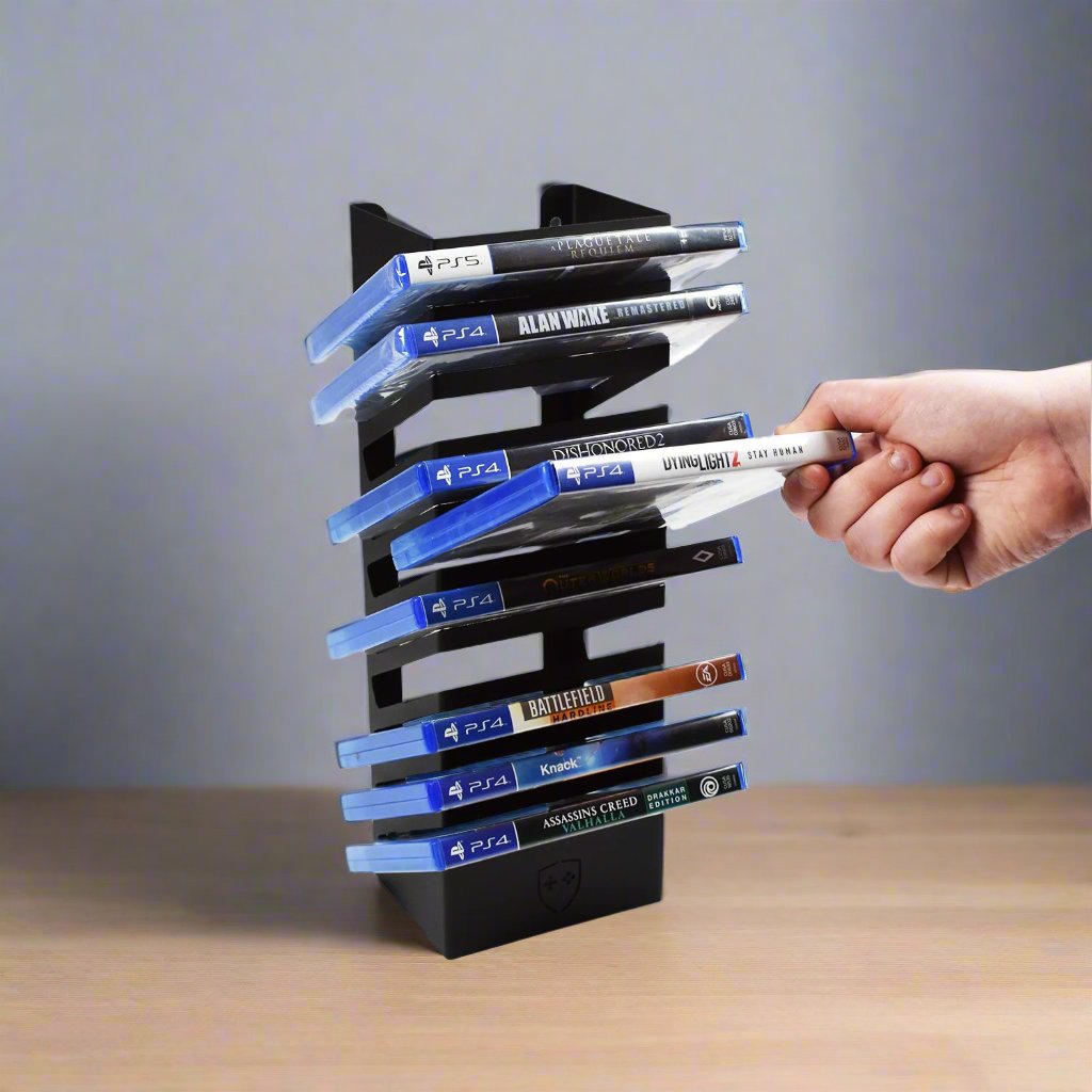 Games Storage Tower Rack | Wall Mount | PS4, Xbox One, BluRay