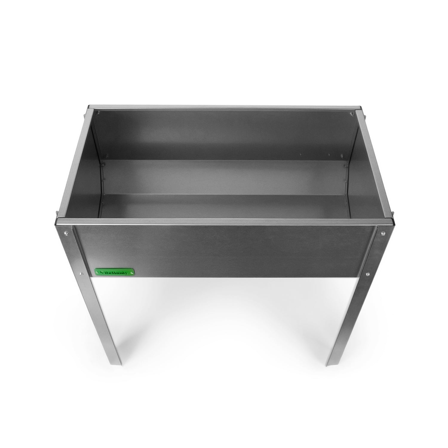 Bellamy Galvanised Steel Trough Standing Planter with Legs (2 Sizes Available) - Indoor Outdoors