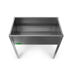 Bellamy Galvanised Steel Trough Standing Planter with Legs (2 Sizes Available) - Indoor Outdoors