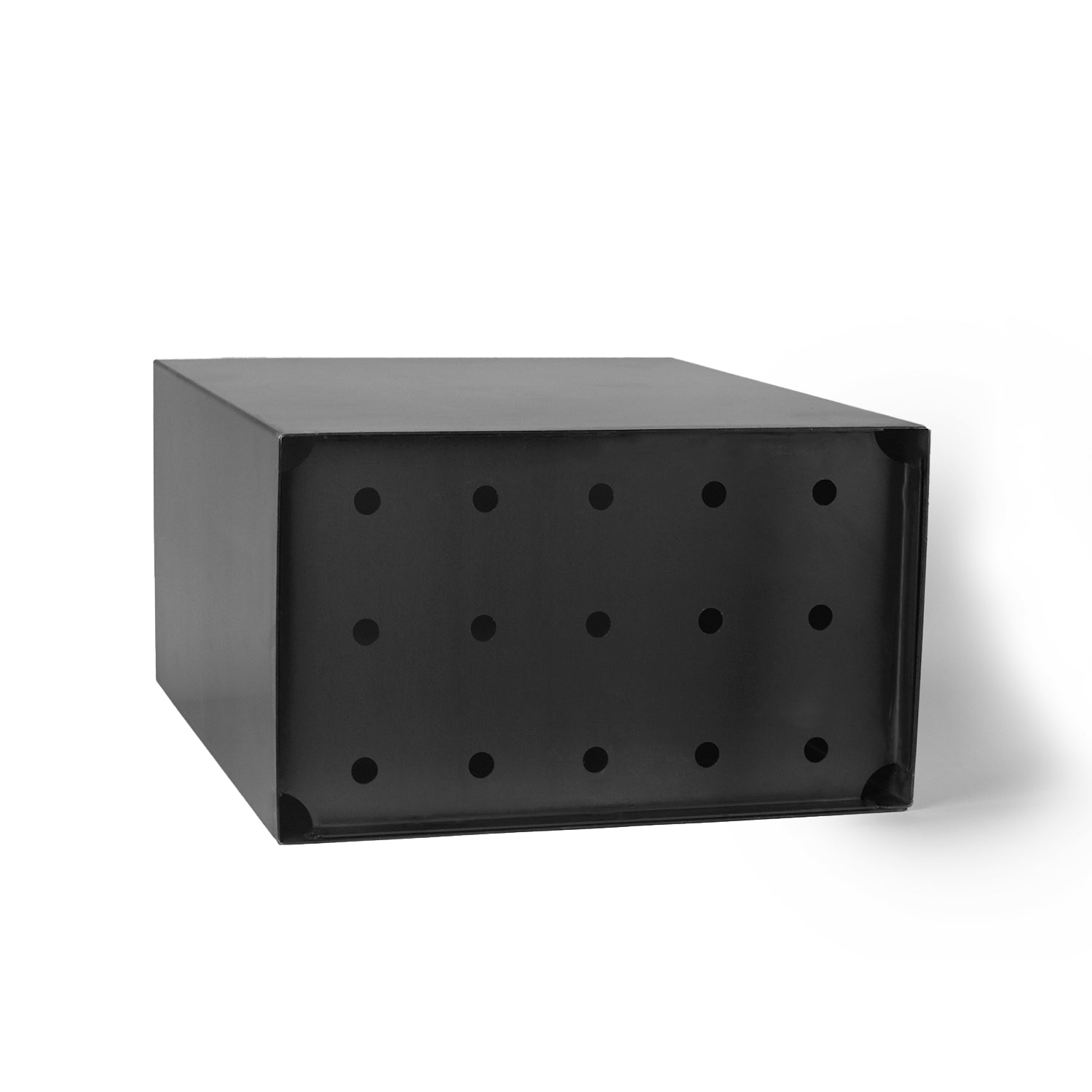 Rectangular Rustic Steel Planter with Base & Drainage Holes